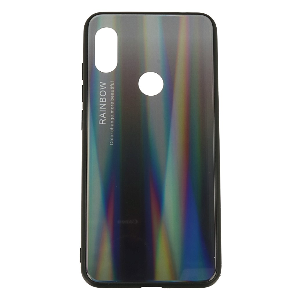 Pokrowiec etui silikonowe Rainbow Case Ombre czarne Xiaomi Redmi Note 6 Pro / 3