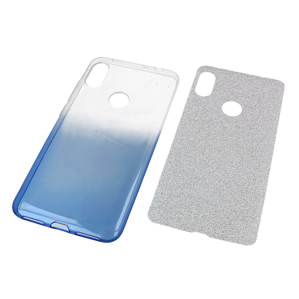 Pokrowiec etui z brokatem Bling Ombre niebieskie Xiaomi Redmi Note 6 Pro / 6