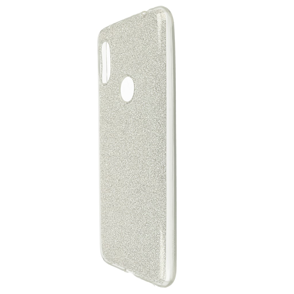 Pokrowiec etui z brokatem Bling Ombre srebrne Xiaomi Redmi Note 6 Pro / 4