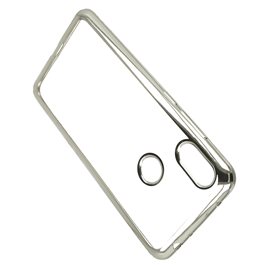 Pokrowiec etui elowe Ultracienkie z ramk srebrne Xiaomi Redmi Note 6 Pro / 4