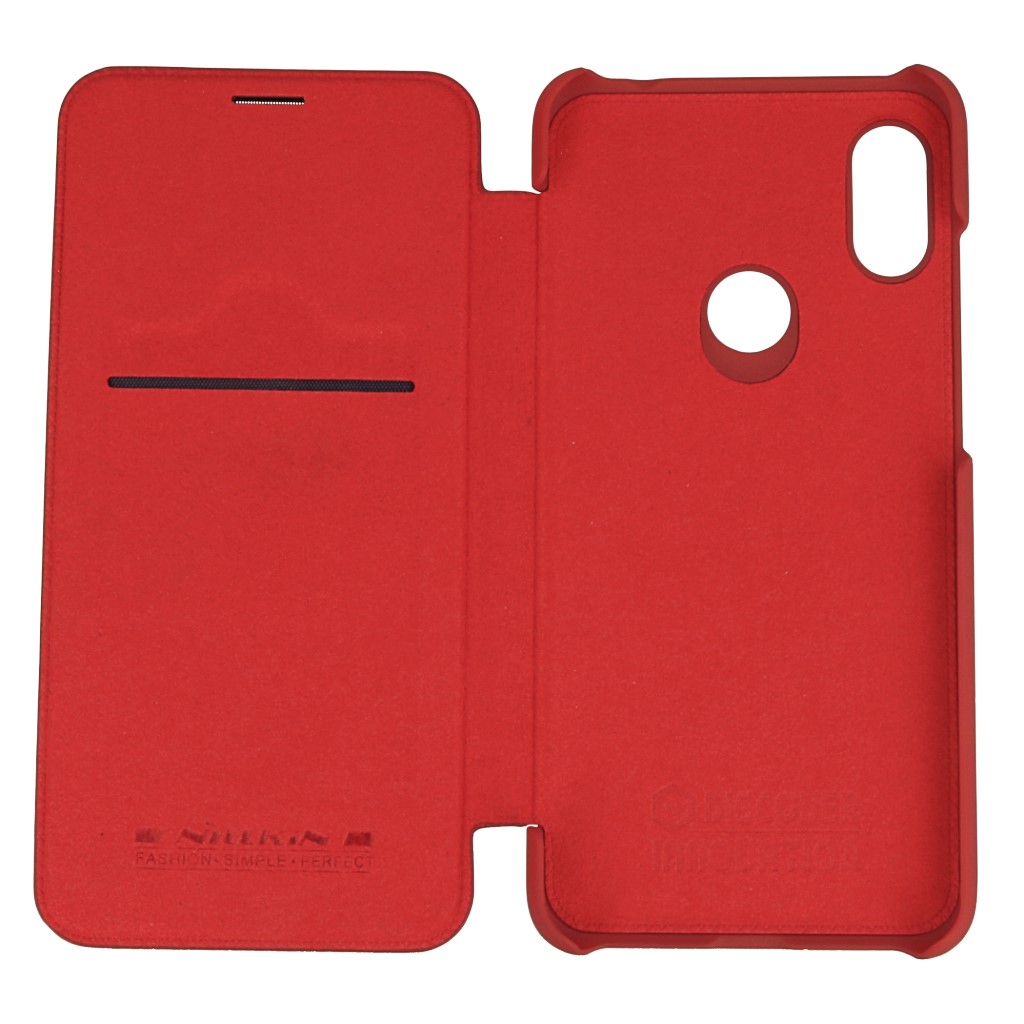 Pokrowiec etui skrzane NILLKIN Qin czerwone Xiaomi Redmi Note 6 Pro / 3