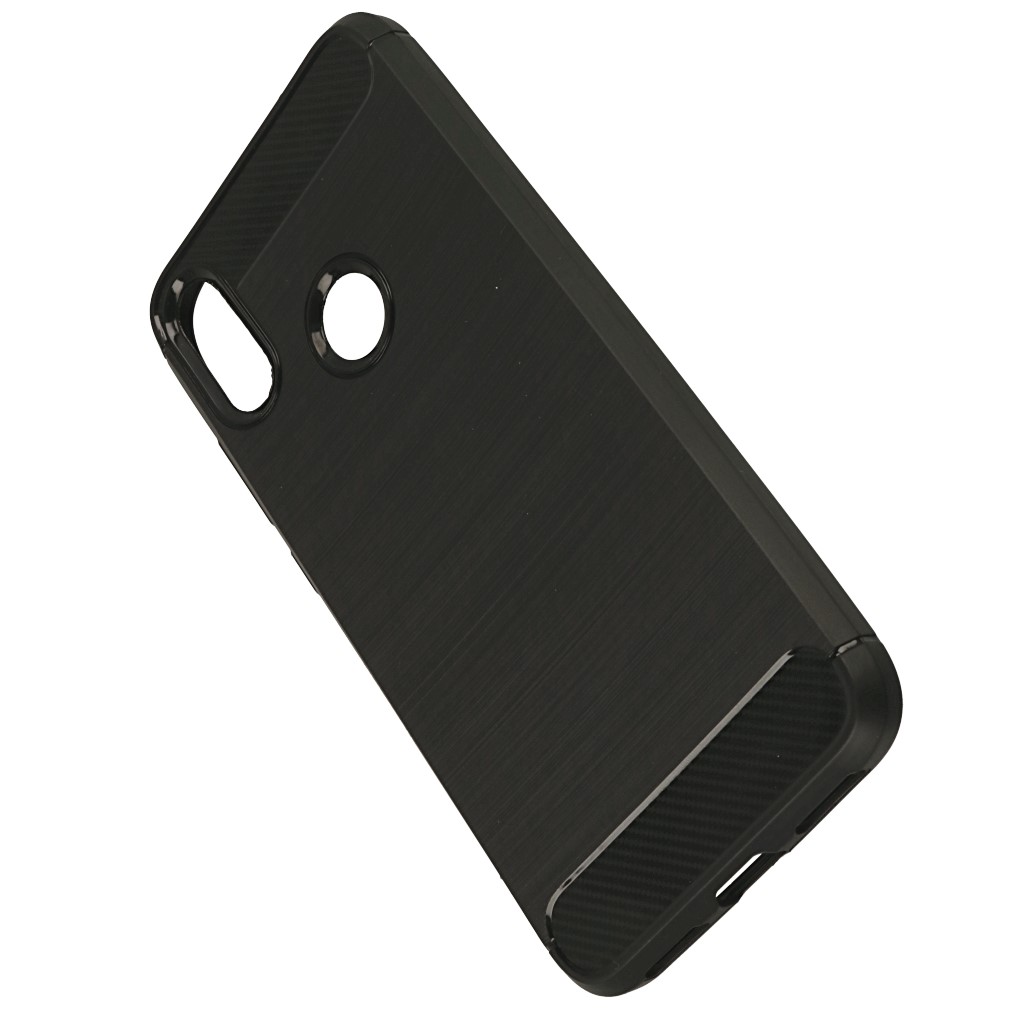 Pokrowiec etui pancerne Karbon Case czarne Xiaomi Redmi Note 7 / 4