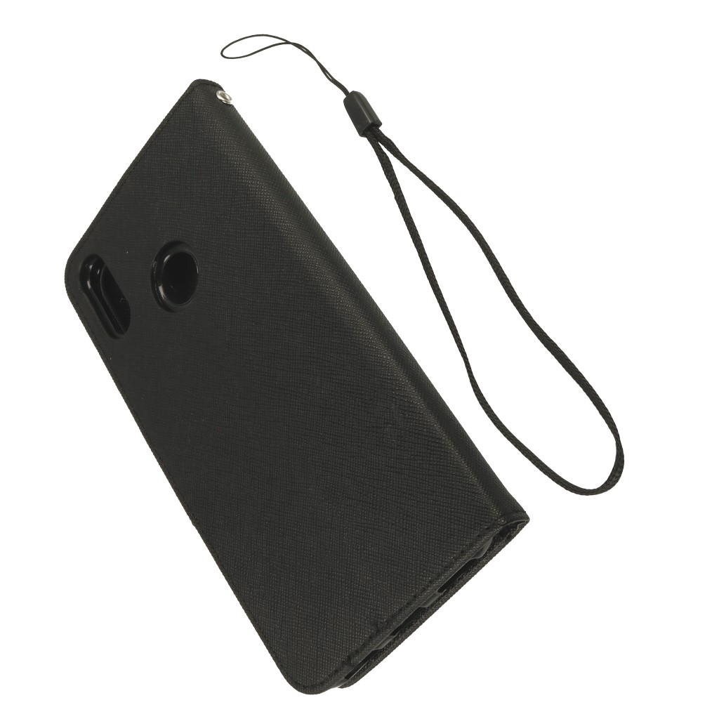 Pokrowiec etui z klapk na magnes Fancy Case czarne Xiaomi Redmi 7 / 4
