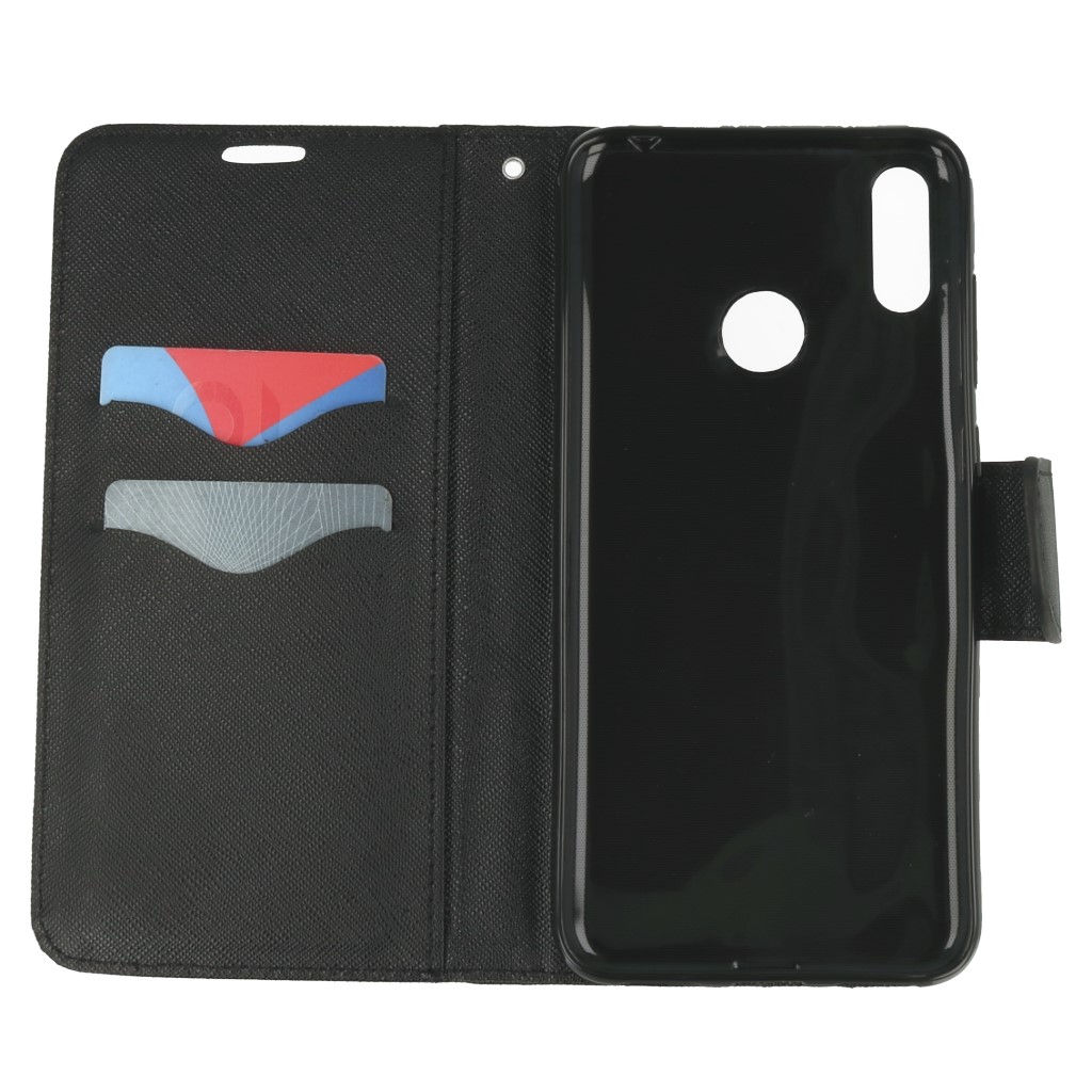 Pokrowiec etui z klapk na magnes Fancy Case czarne Xiaomi Redmi S2 / 3