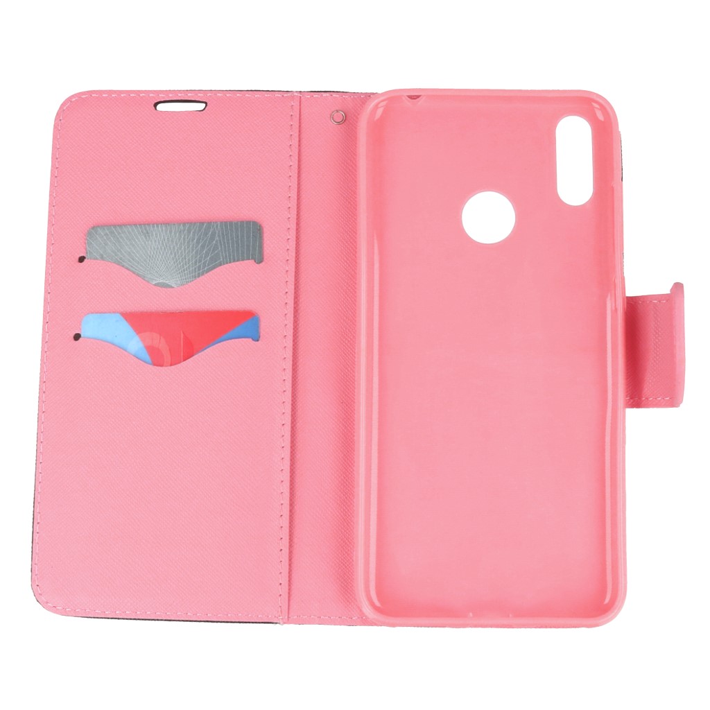 Pokrowiec etui z klapk� na magnes Fancy Case czarno-r�owe Xiaomi Redmi S2 / 3
