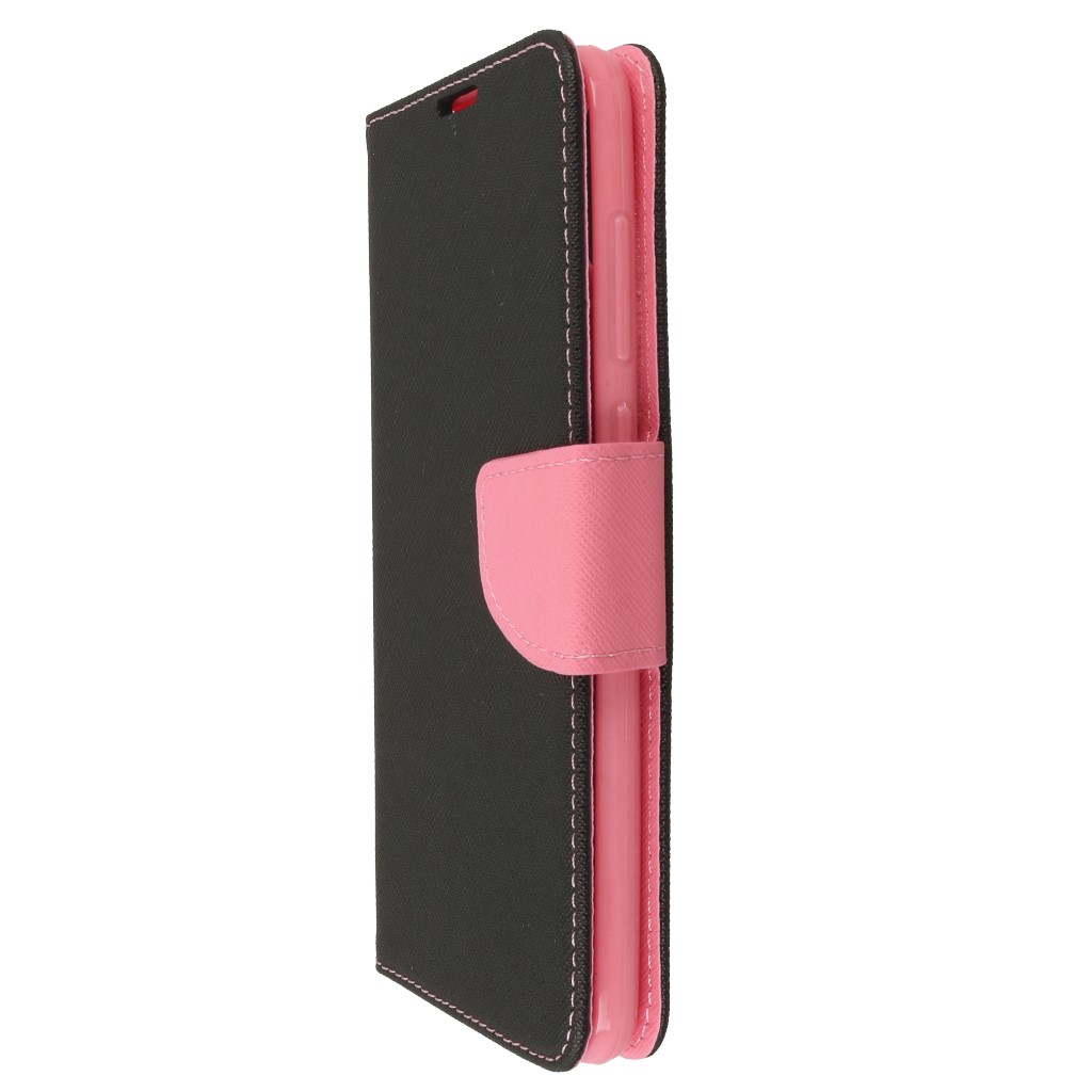 Pokrowiec etui z klapk na magnes Fancy Case czarno-rowe Xiaomi Redmi S2 / 5
