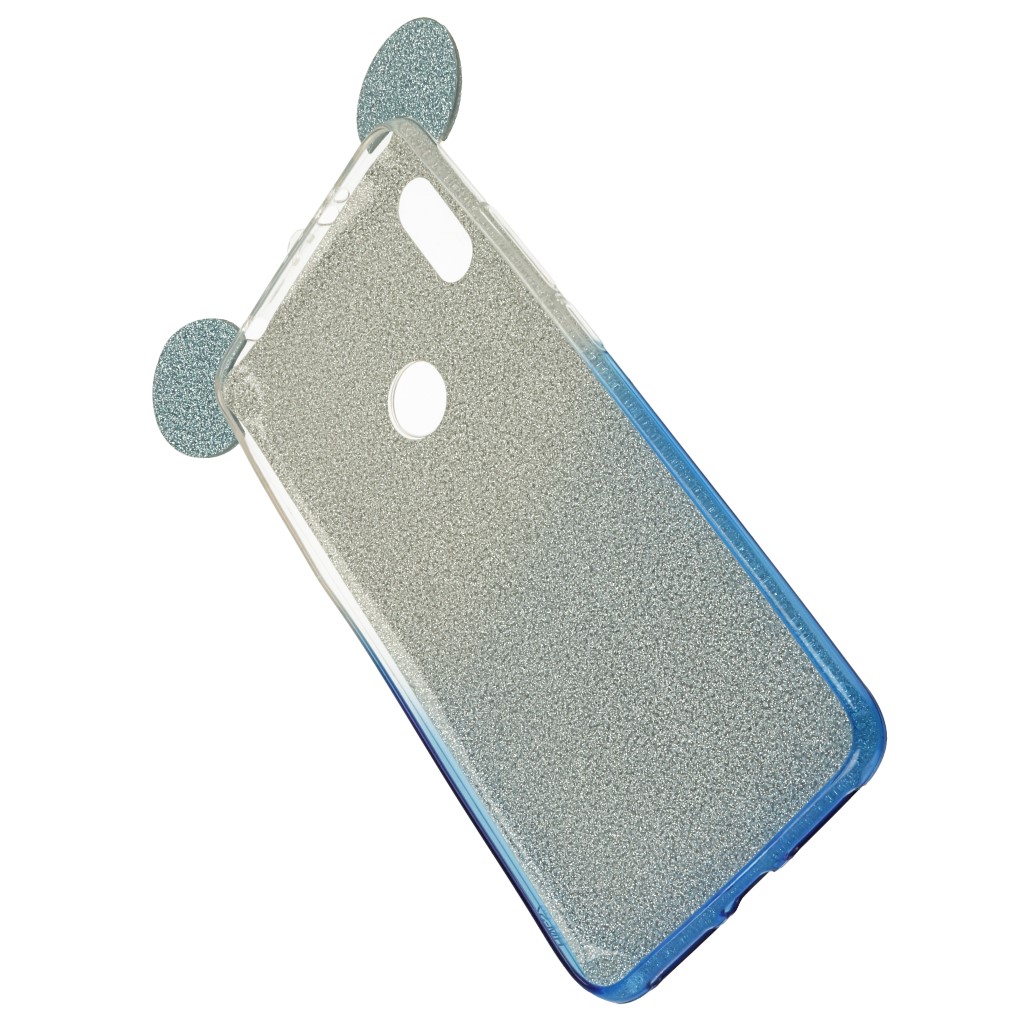 Pokrowiec back case brokatowa Myszka niebieski Xiaomi Redmi S2 / 4