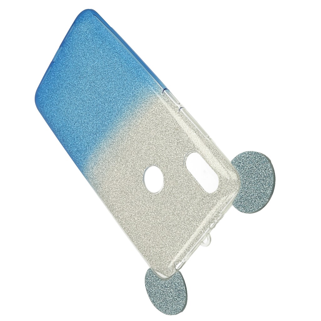 Pokrowiec back case brokatowa Myszka niebieski Xiaomi Redmi S2 / 5