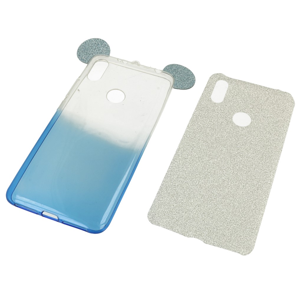 Pokrowiec back case brokatowa Myszka niebieski Xiaomi Redmi S2 / 8