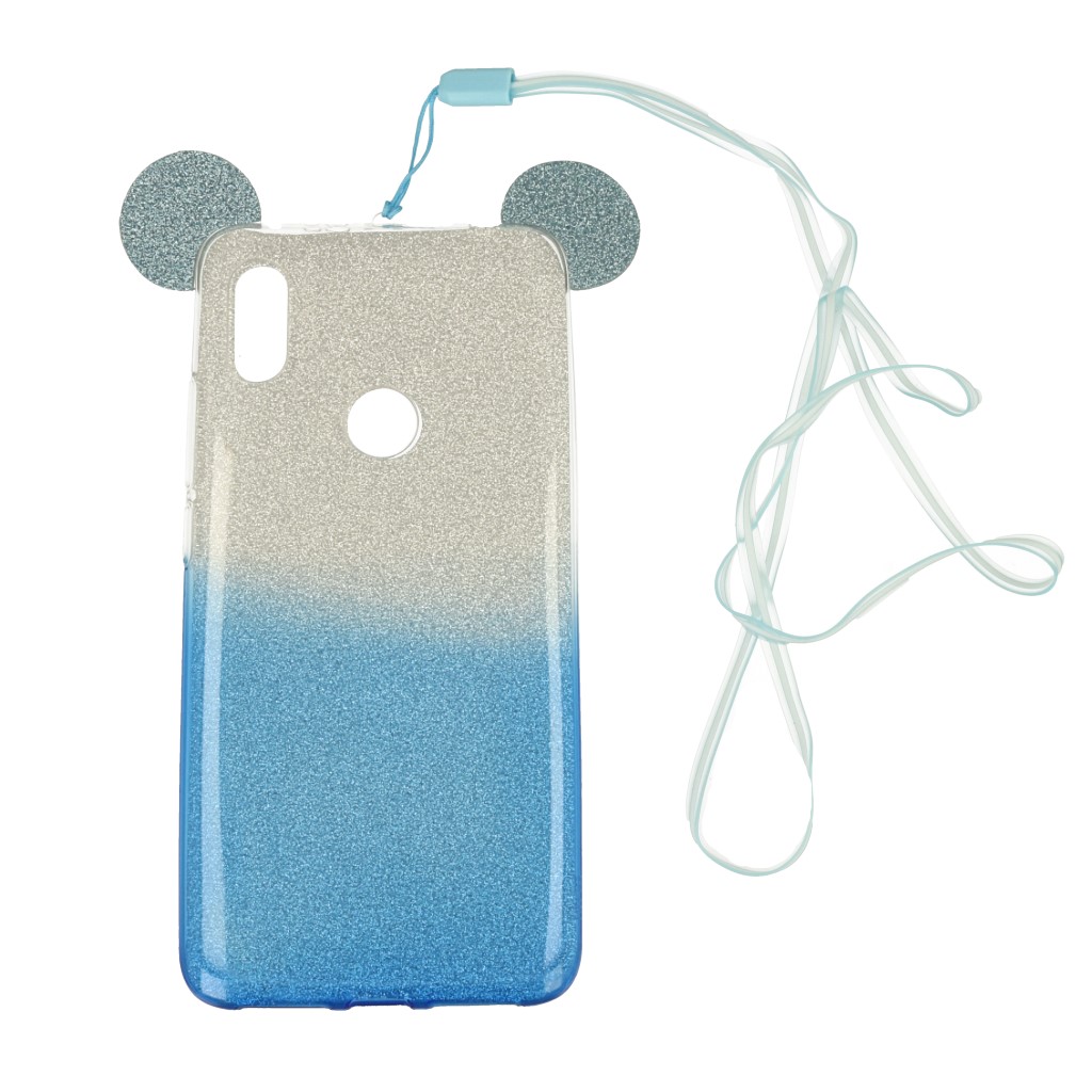Pokrowiec back case brokatowa Myszka niebieski Xiaomi Redmi S2 / 2