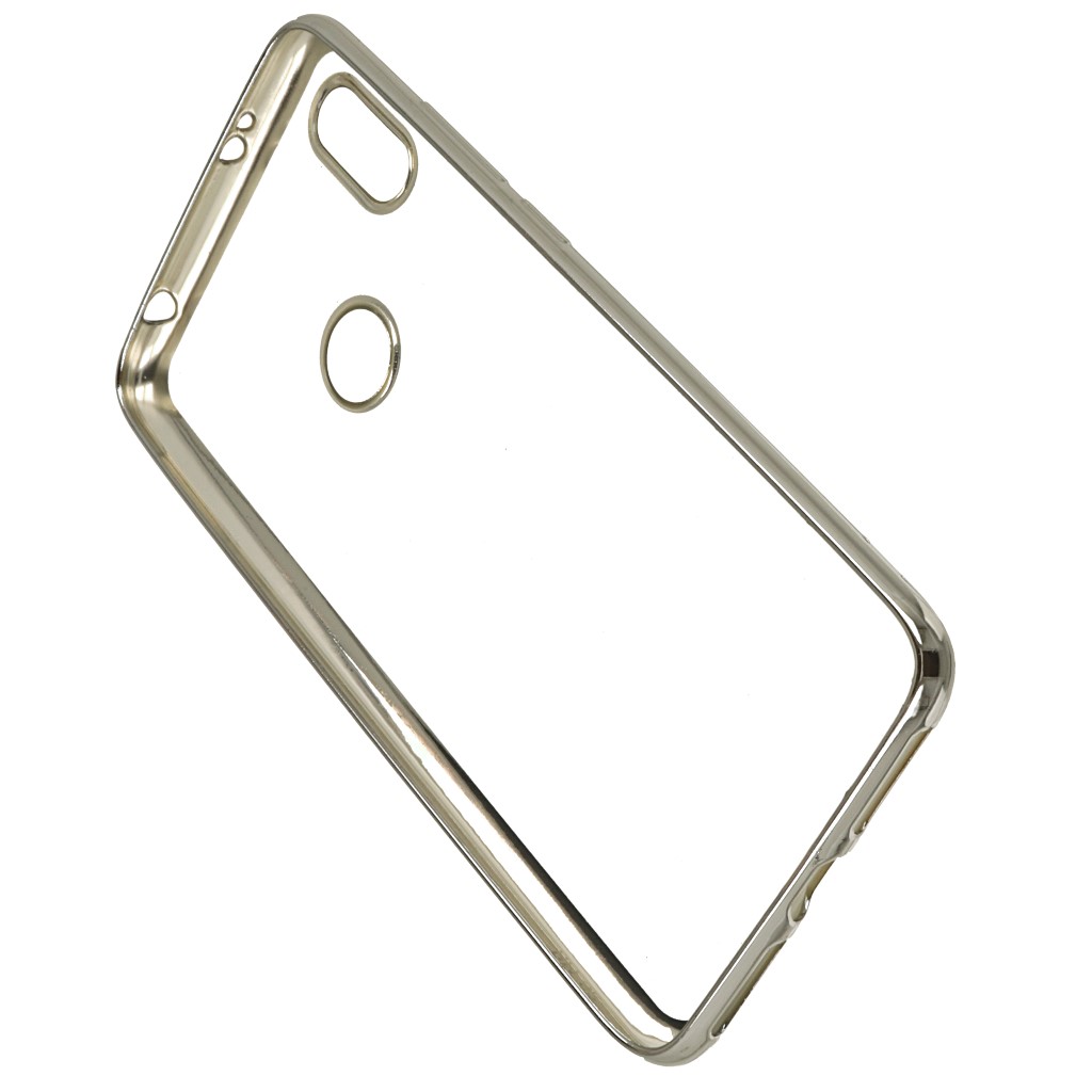 Pokrowiec etui elowe Ultracienkie z ramk srebrne Xiaomi Redmi S2 / 3