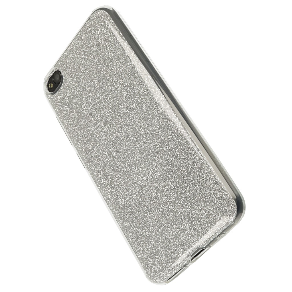 Pokrowiec etui z brokatem Bling Ombre srebrne Xiaomi Redmi Go / 4