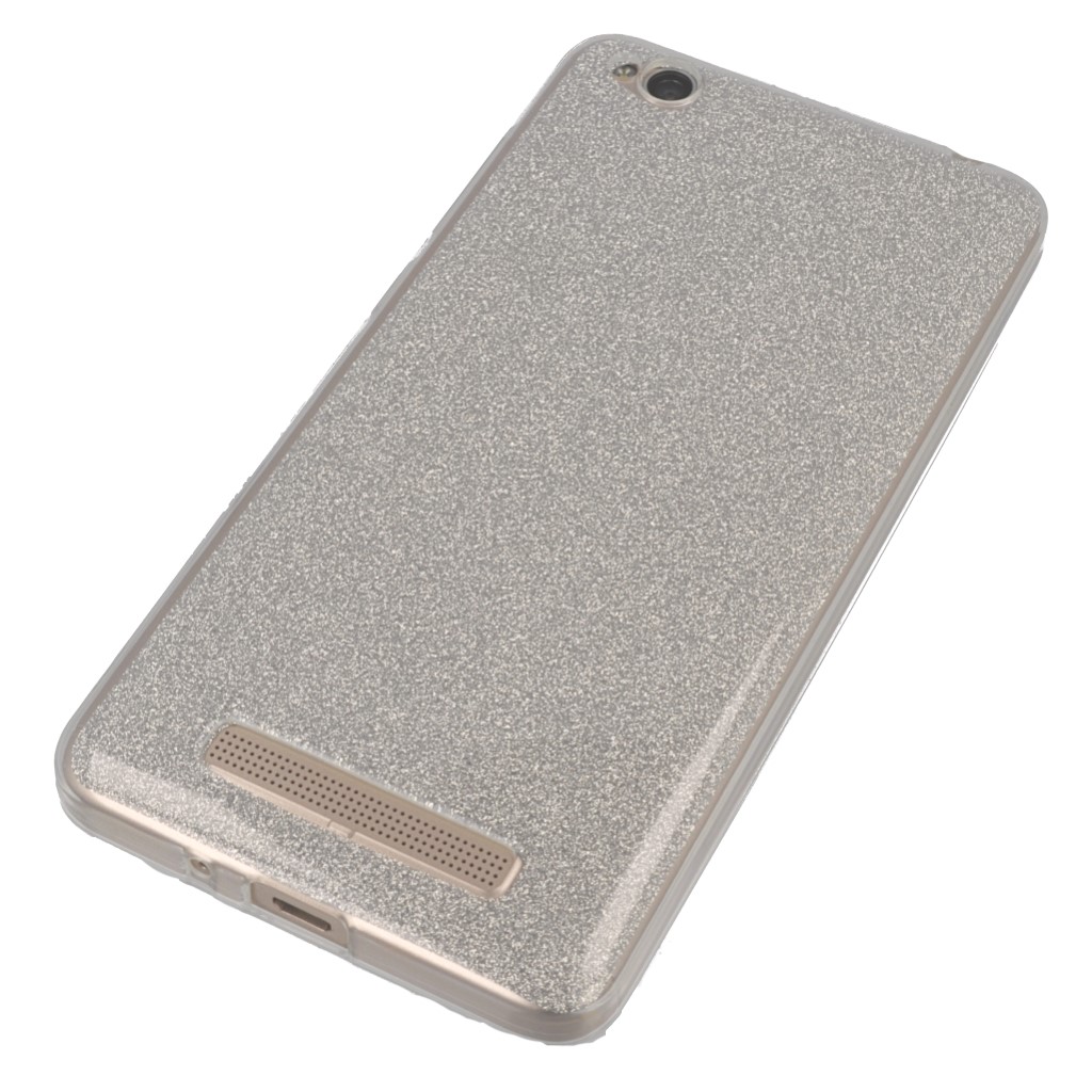 Pokrowiec etui z brokatem Bling Ombre srebrne Xiaomi Redmi 4A