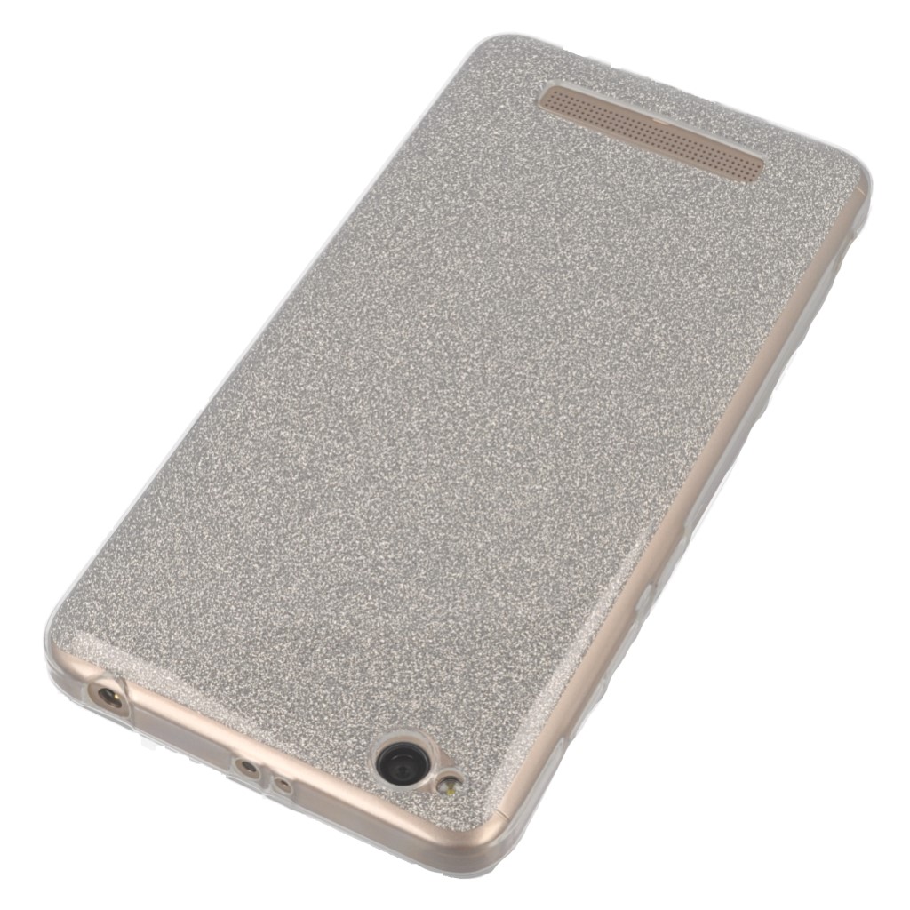 Pokrowiec etui z brokatem Bling Ombre srebrne Xiaomi Redmi 4A / 2
