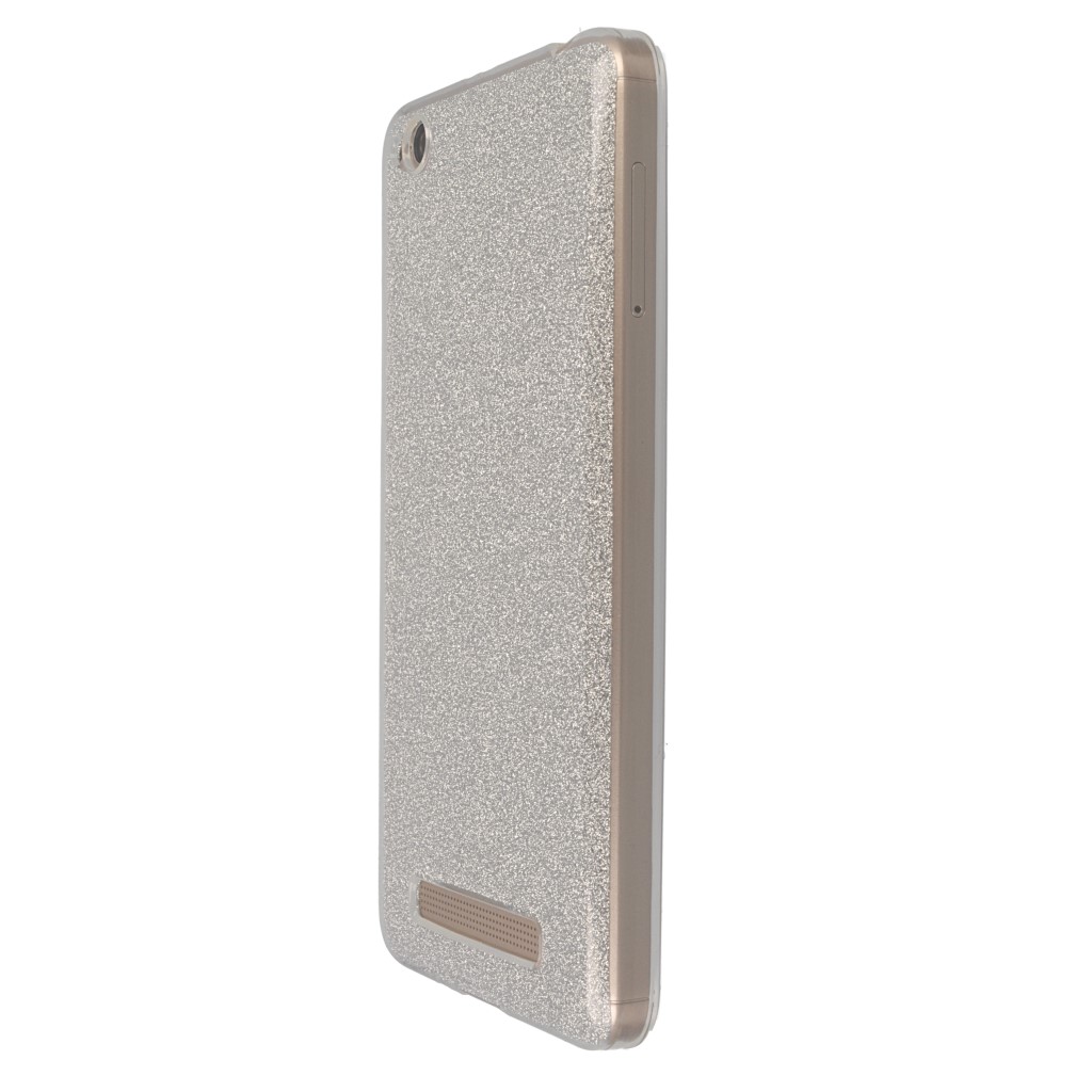 Pokrowiec etui z brokatem Bling Ombre srebrne Xiaomi Redmi 4A / 3