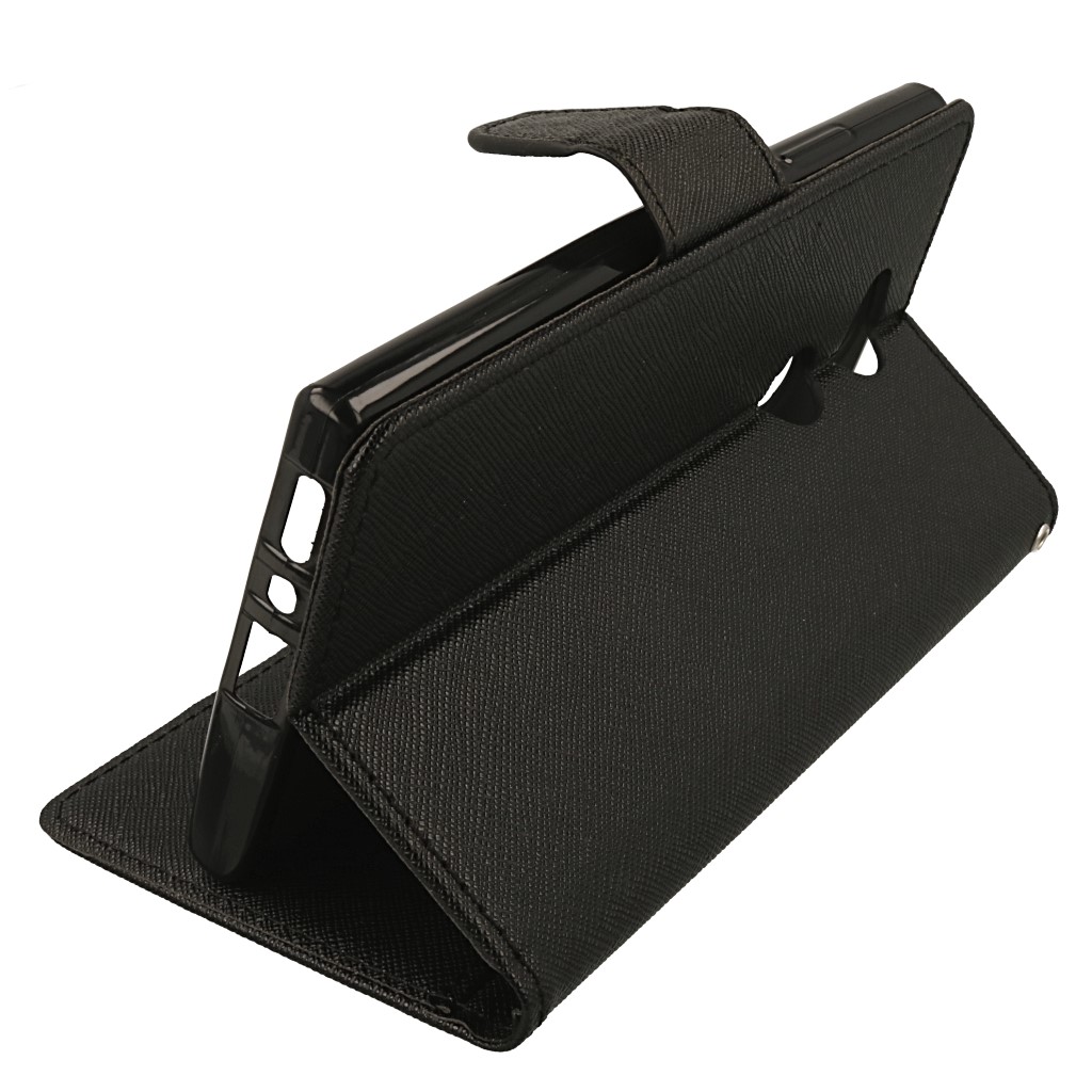 Pokrowiec etui z klapk� na magnes Fancy Case czarne SONY Xperia L2 / 7