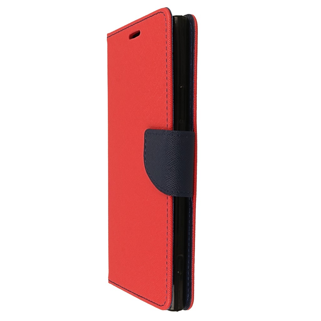 Pokrowiec etui z klapk na magnes Fancy Case czerwono-granatowe SONY Xperia XA2 Ultra / 5