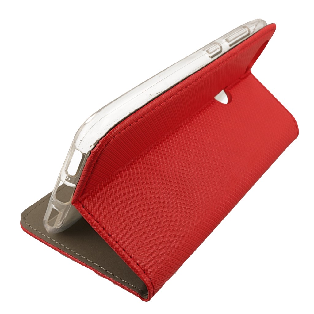 Pokrowiec etui z klapk Magnet Book czerwone ASUS Zenfone Max Plus M1 / 3