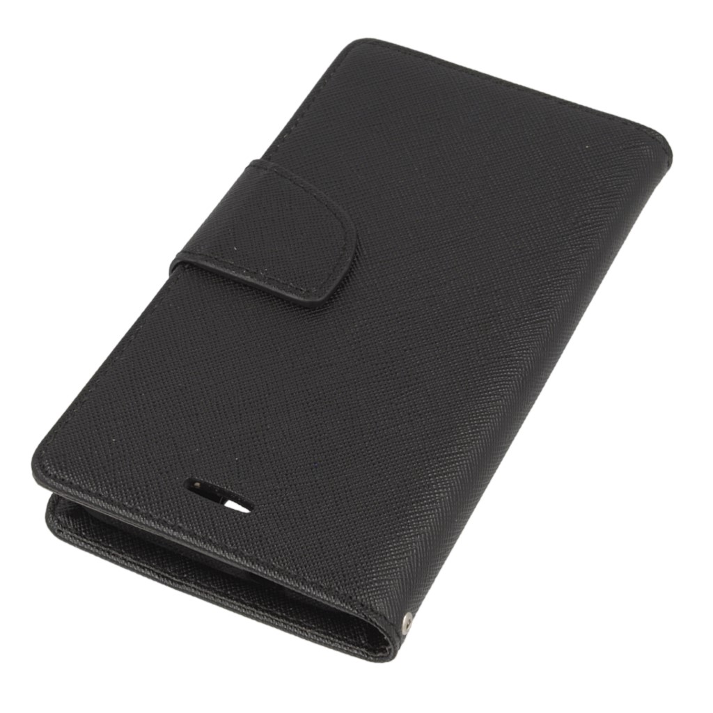Pokrowiec etui z klapk na magnes Fancy Case czarne ASUS ZenFone C / 3