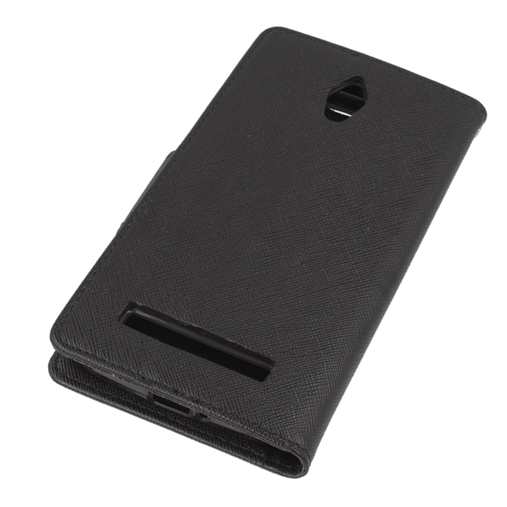 Pokrowiec etui z klapk na magnes Fancy Case czarne ASUS ZenFone C / 4