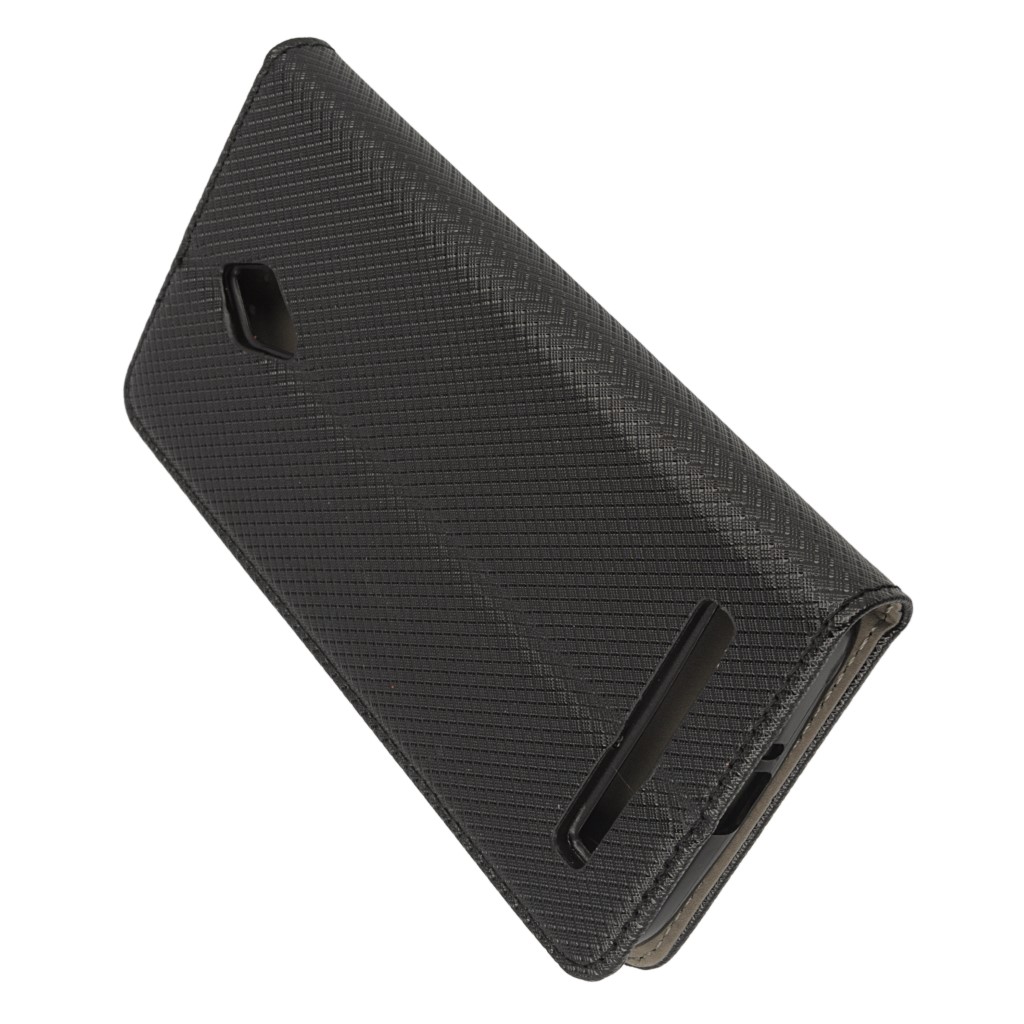 Pokrowiec etui z klapk Magnet Book czarne ASUS Zenfone Go ZC500TG / 3