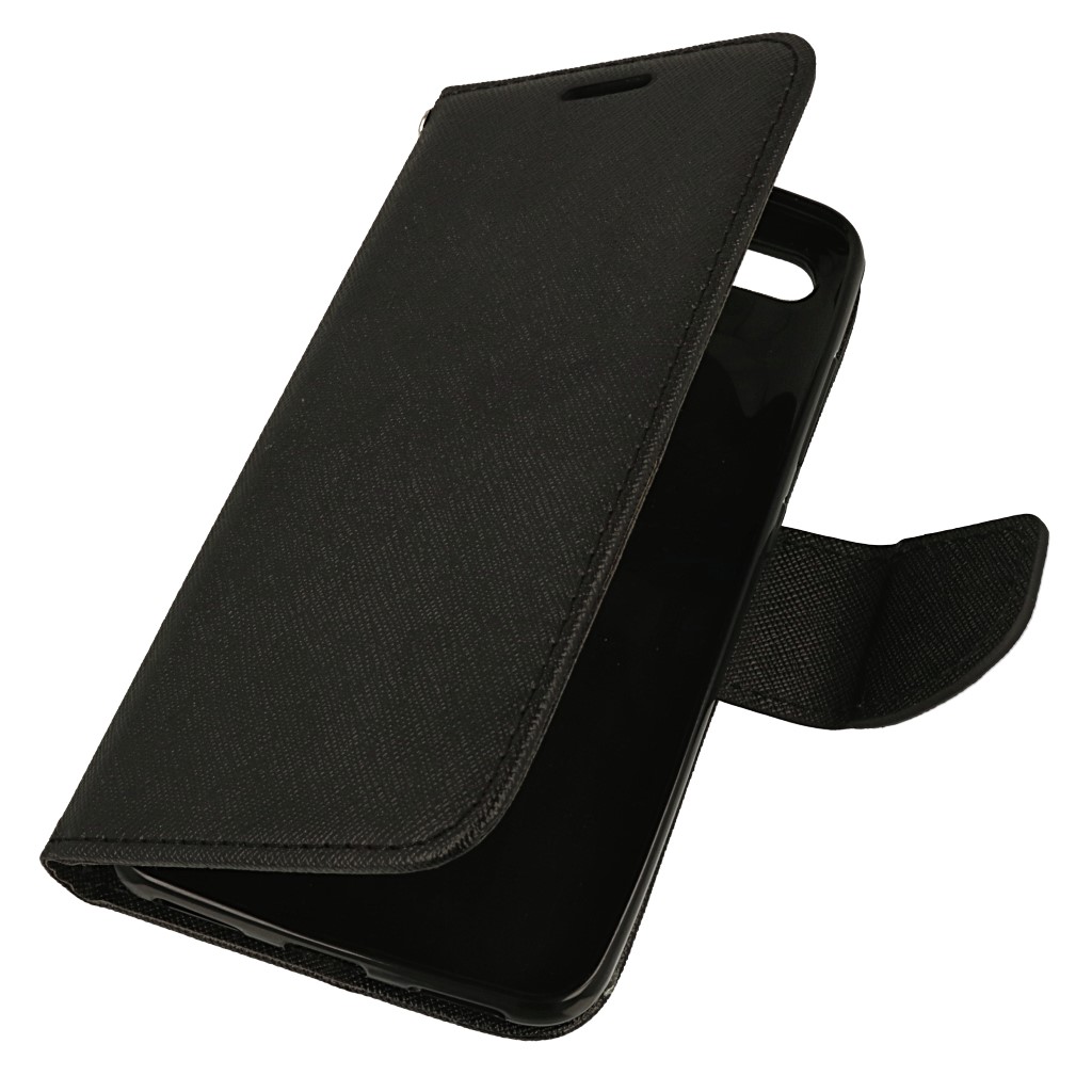 Pokrowiec etui z klapk na magnes Fancy Case czarne ASUS Zenfone Max Plus M1