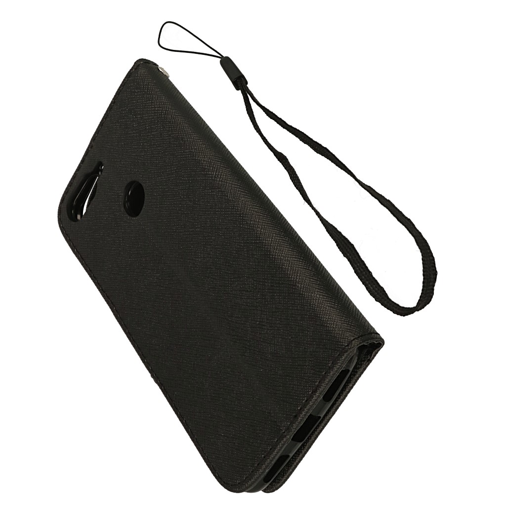 Pokrowiec etui z klapk na magnes Fancy Case czarne ASUS Zenfone Max Plus M1 / 7