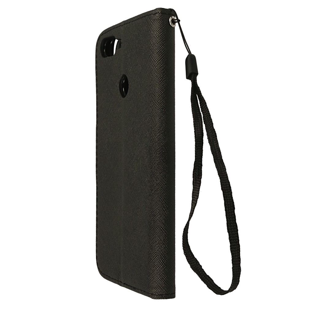 Pokrowiec etui z klapk na magnes Fancy Case czarne ASUS Zenfone Max Plus M1 / 9