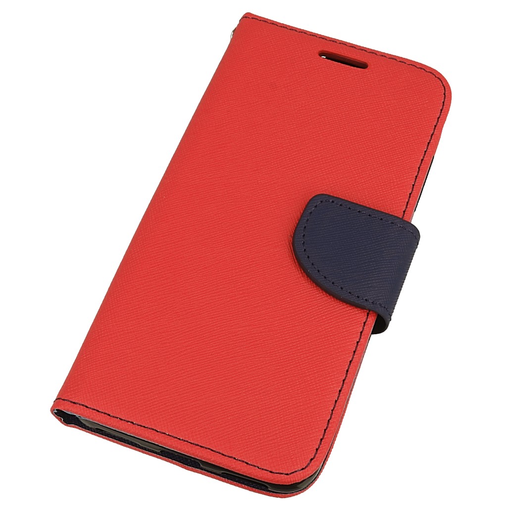 Pokrowiec etui z klapk na magnes Fancy Case czerwono-granatowe ASUS Zenfone Max Plus M1 / 2