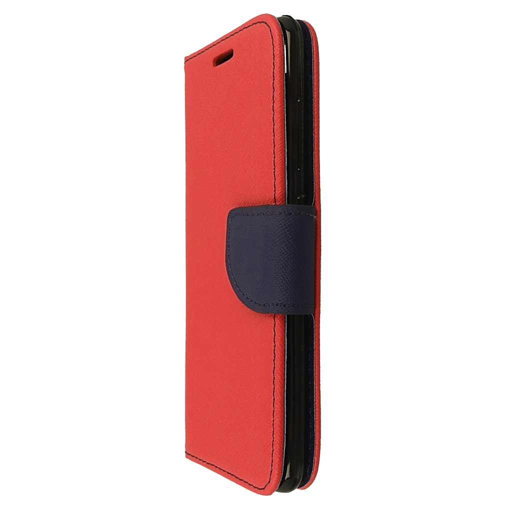 Pokrowiec etui z klapk na magnes Fancy Case czerwono-granatowe ASUS Zenfone Max Plus M1 / 5