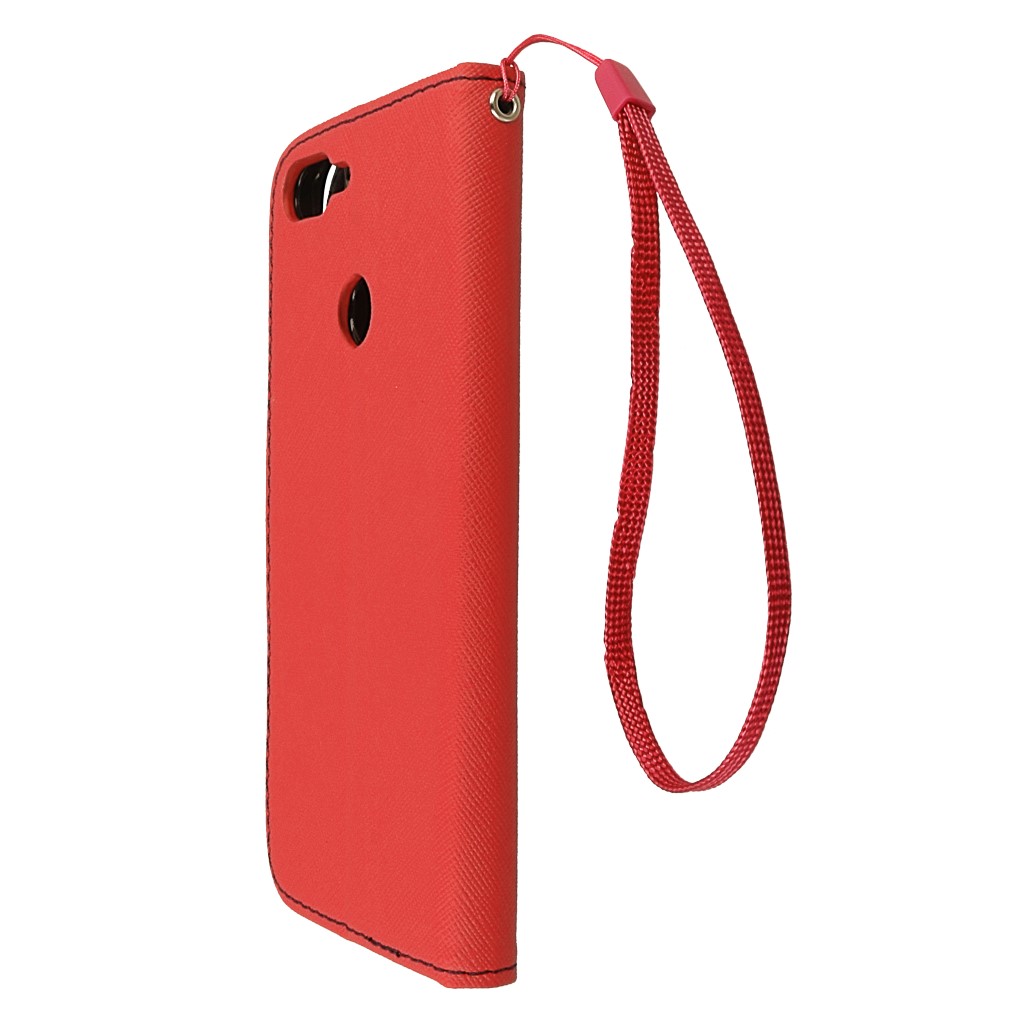 Pokrowiec etui z klapk na magnes Fancy Case czerwono-granatowe ASUS Zenfone Max Plus M1 / 6