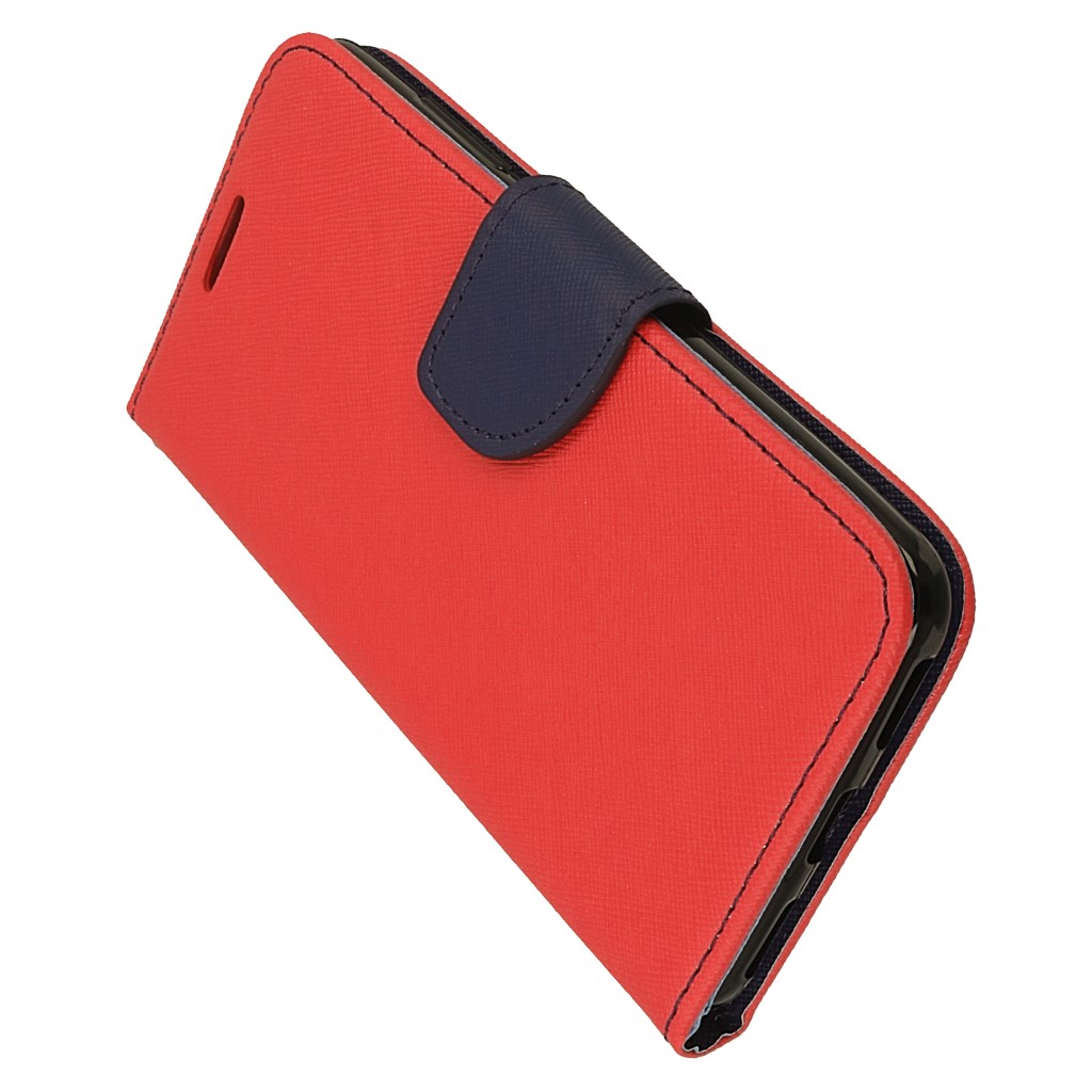 Pokrowiec etui z klapk na magnes Fancy Case czerwono-granatowe ASUS Zenfone Max Plus M1 / 7