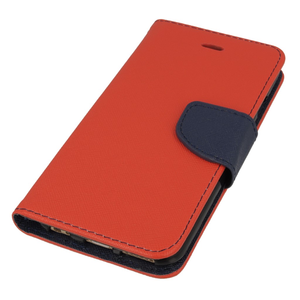 Pokrowiec etui z klapk na magnes Fancy Case czerwono-granatowe APPLE iPhone 6s / 2