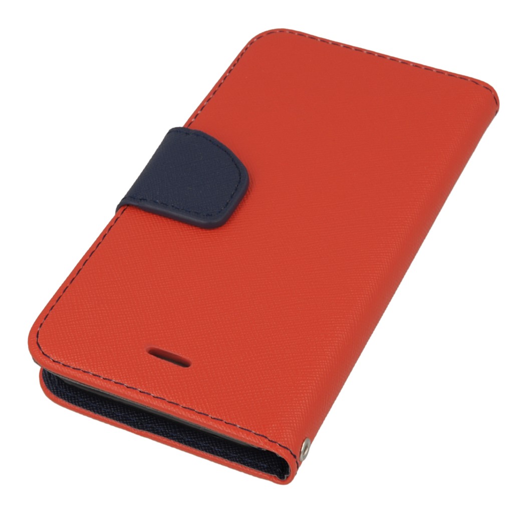 Pokrowiec etui z klapk na magnes Fancy Case czerwono-granatowe APPLE iPhone 6 / 3