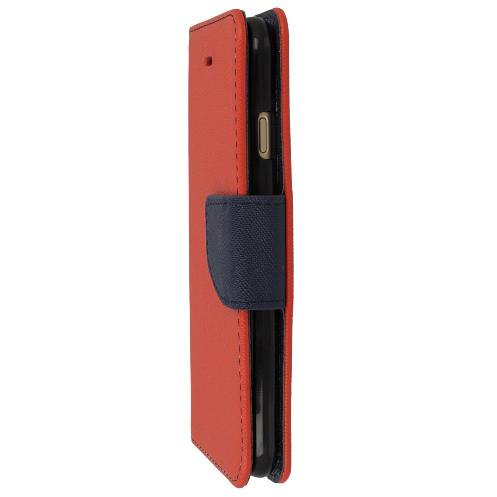 Pokrowiec etui z klapk na magnes Fancy Case czerwono-granatowe APPLE iPhone 6s / 6