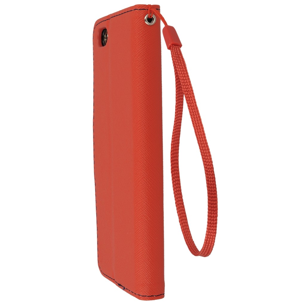 Pokrowiec etui z klapk na magnes Fancy Case czerwono-granatowe APPLE iPhone 6 / 7