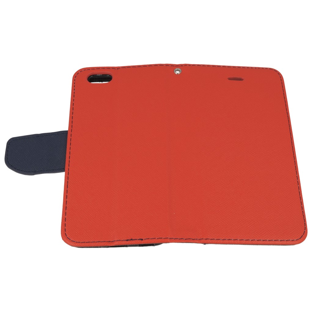 Pokrowiec etui z klapk na magnes Fancy Case czerwono-granatowe APPLE iPhone 6s / 11