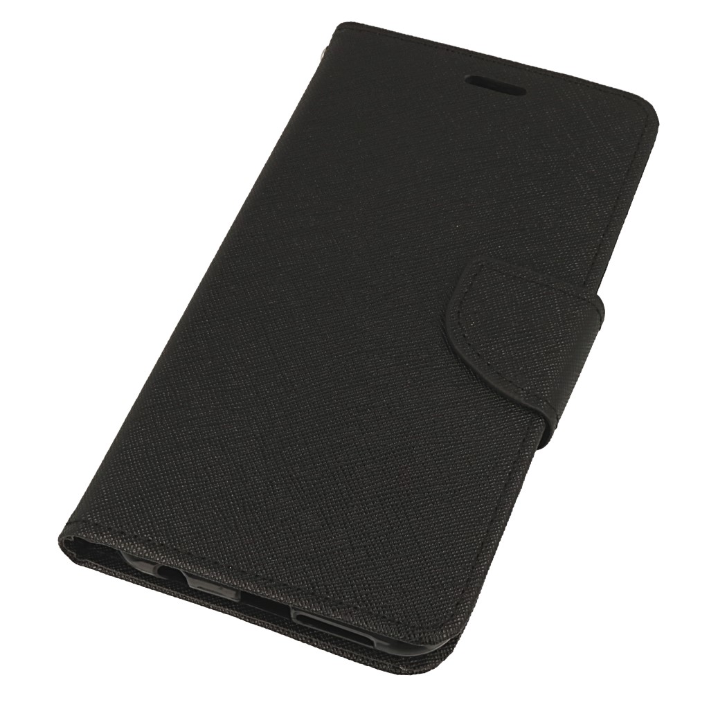 Pokrowiec etui z klapk na magnes Fancy Case czarne ASUS Zenfone 4 ZE554KL / 3