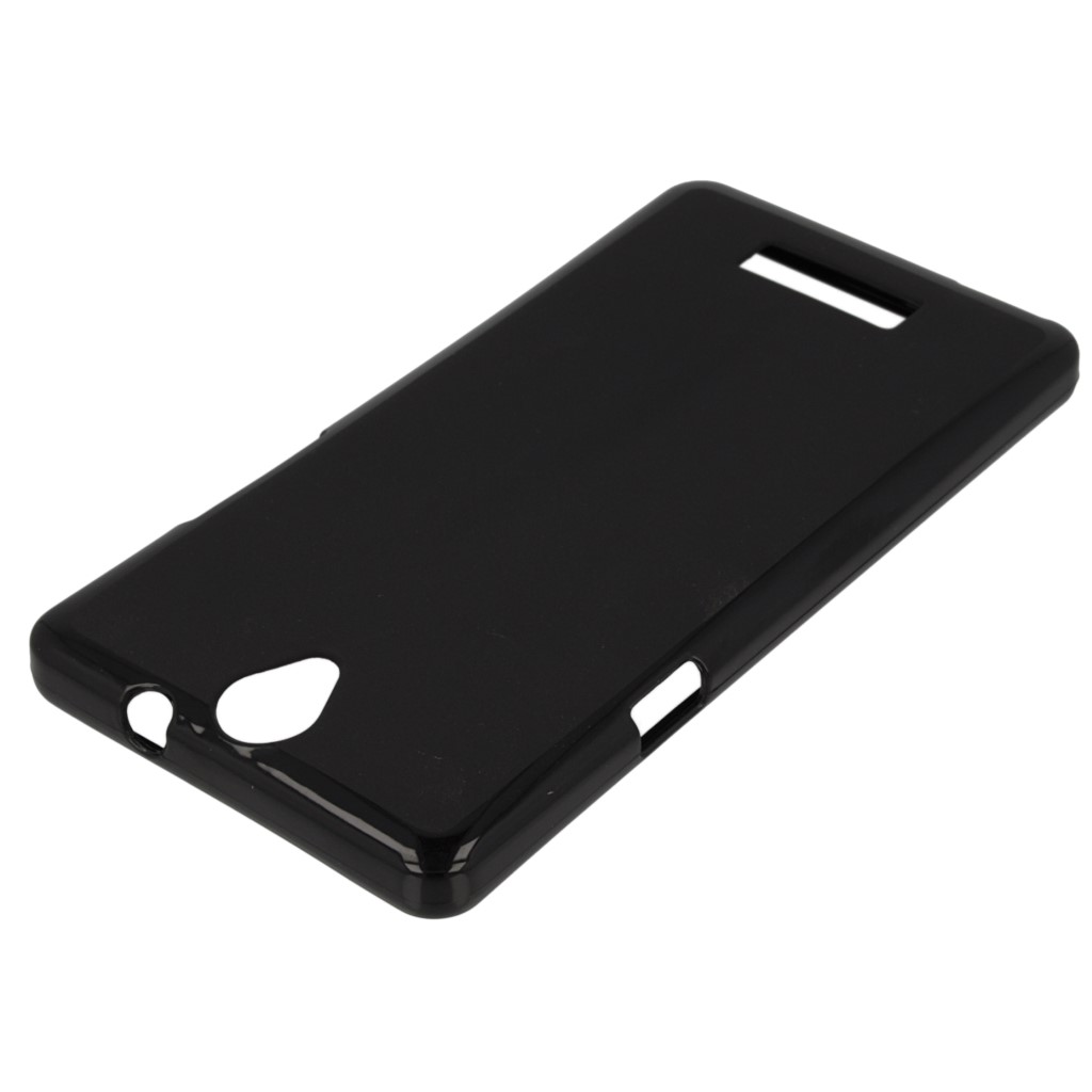 Pokrowiec oryginalne silikonowe etui BACK CASE czarne myPhone Cube / 4