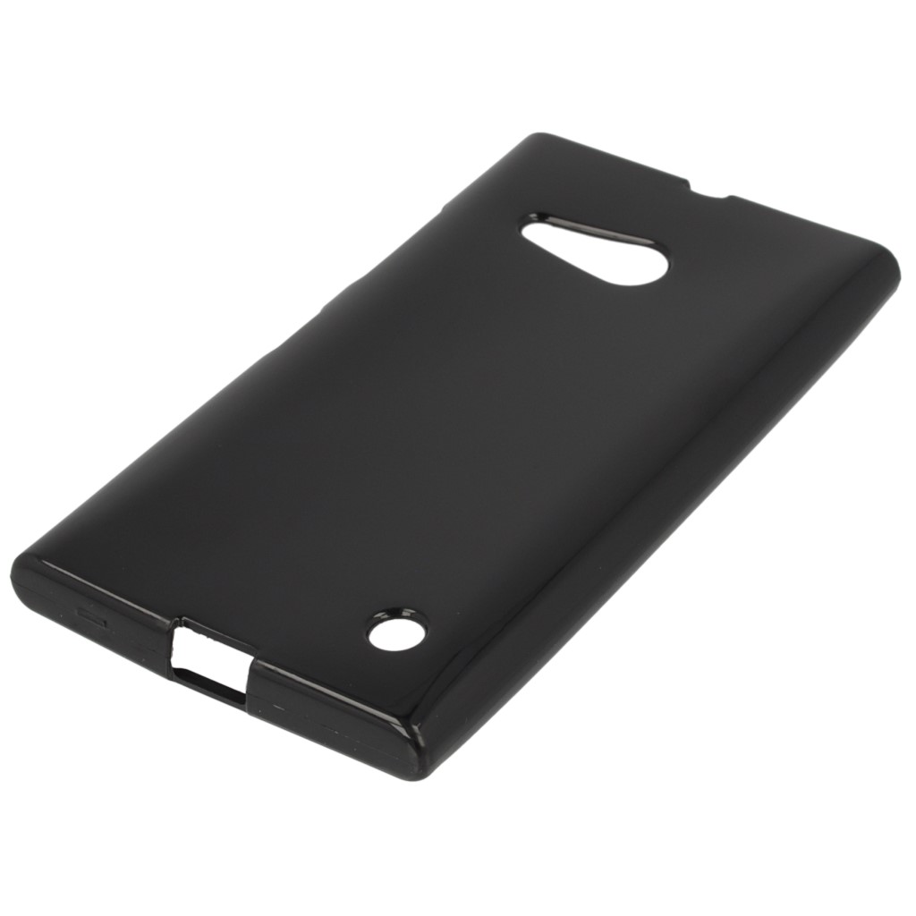 Pokrowiec silikonowe etui BACK CASE czarne NOKIA Lumia 735