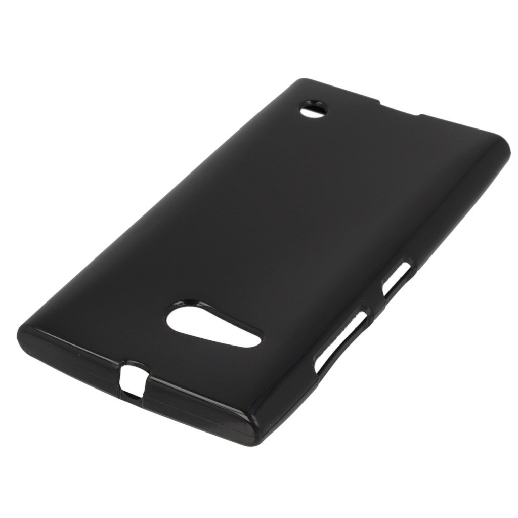 Pokrowiec silikonowe etui BACK CASE czarne NOKIA Lumia 735 / 2