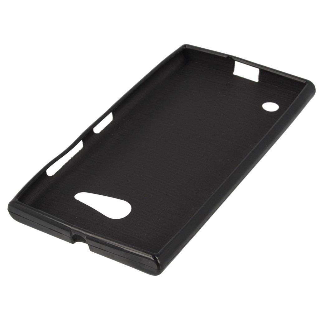 Pokrowiec silikonowe etui BACK CASE czarne NOKIA Lumia 735 / 6