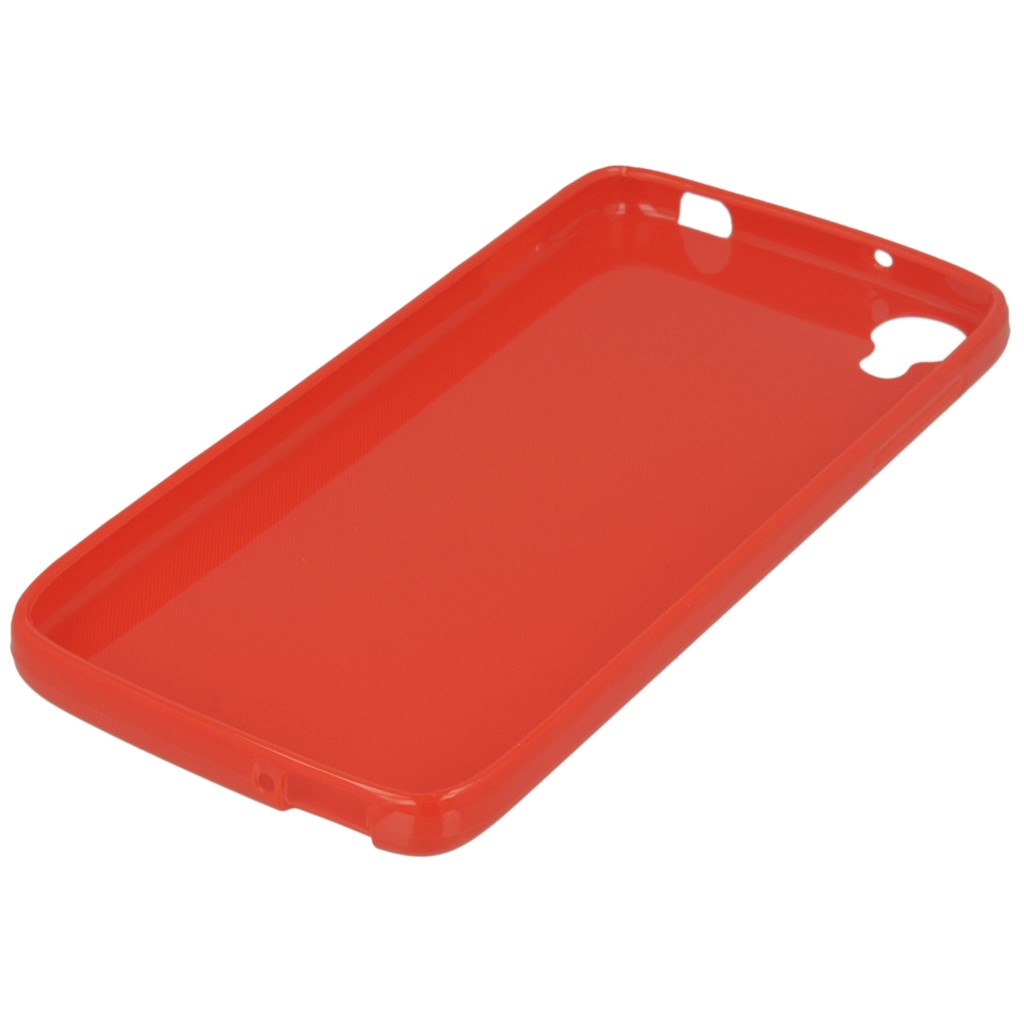 Pokrowiec silikonowe etui BACK CASE czerwone ALCATEL One Touch Idol 3 4.7 cala / 3