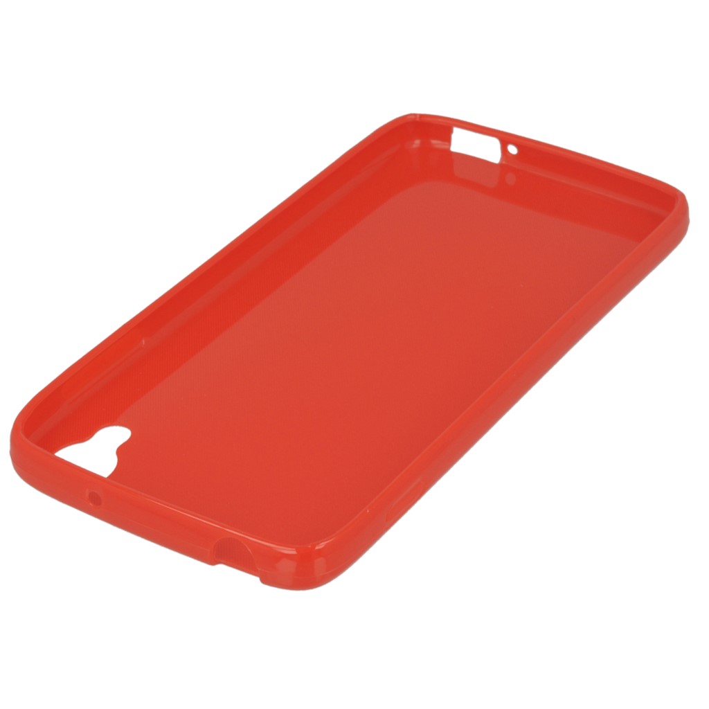 Pokrowiec silikonowe etui BACK CASE czerwone ALCATEL One Touch Idol 3 4.7 cala / 4