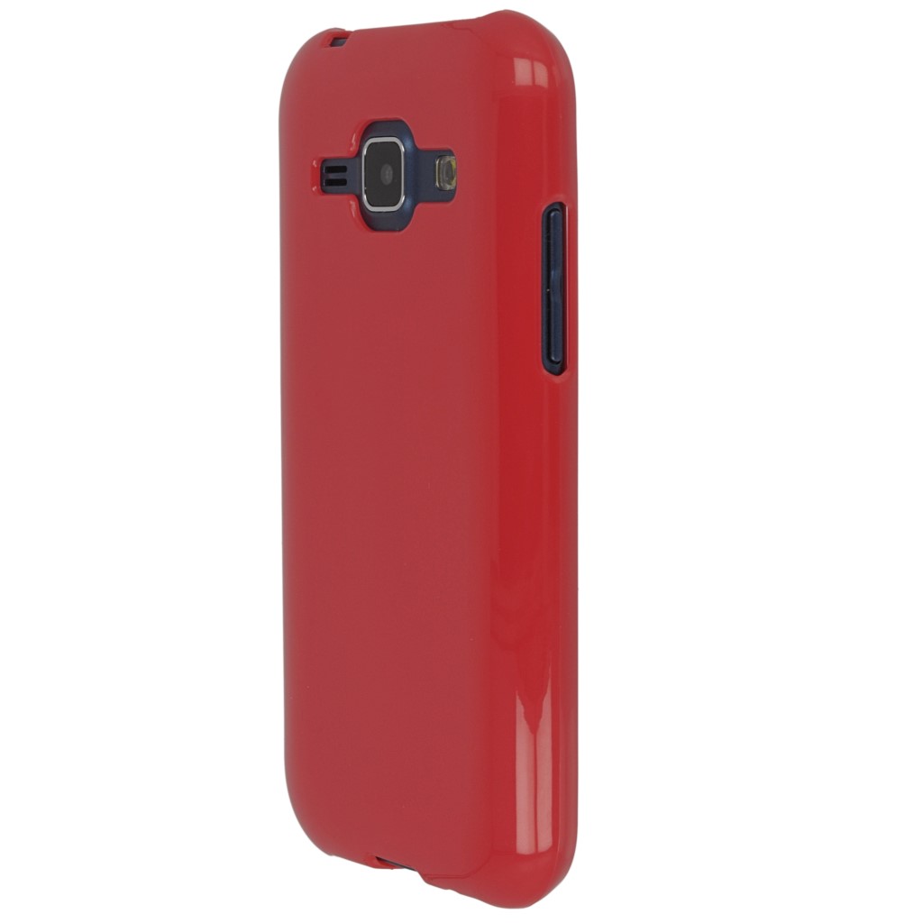 Pokrowiec silikonowe etui BACK CASE czerwone SAMSUNG Galaxy J1 / 7