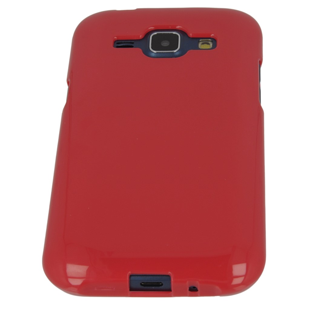 Pokrowiec silikonowe etui BACK CASE czerwone SAMSUNG Galaxy J1 / 8