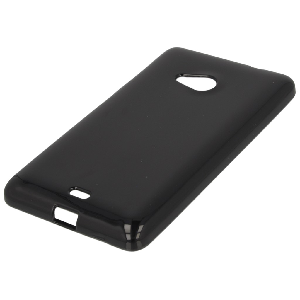 Pokrowiec silikonowe etui BACK CASE czarne Microsoft Lumia 640 XL Dual SIM