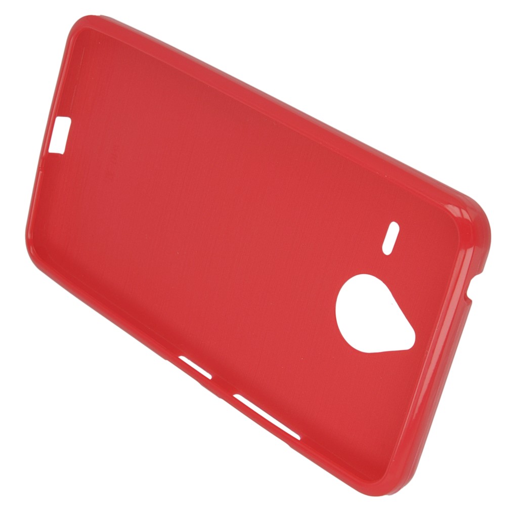 Pokrowiec silikonowe etui BACK CASE czerwone Microsoft Lumia 640 XL Dual SIM / 6