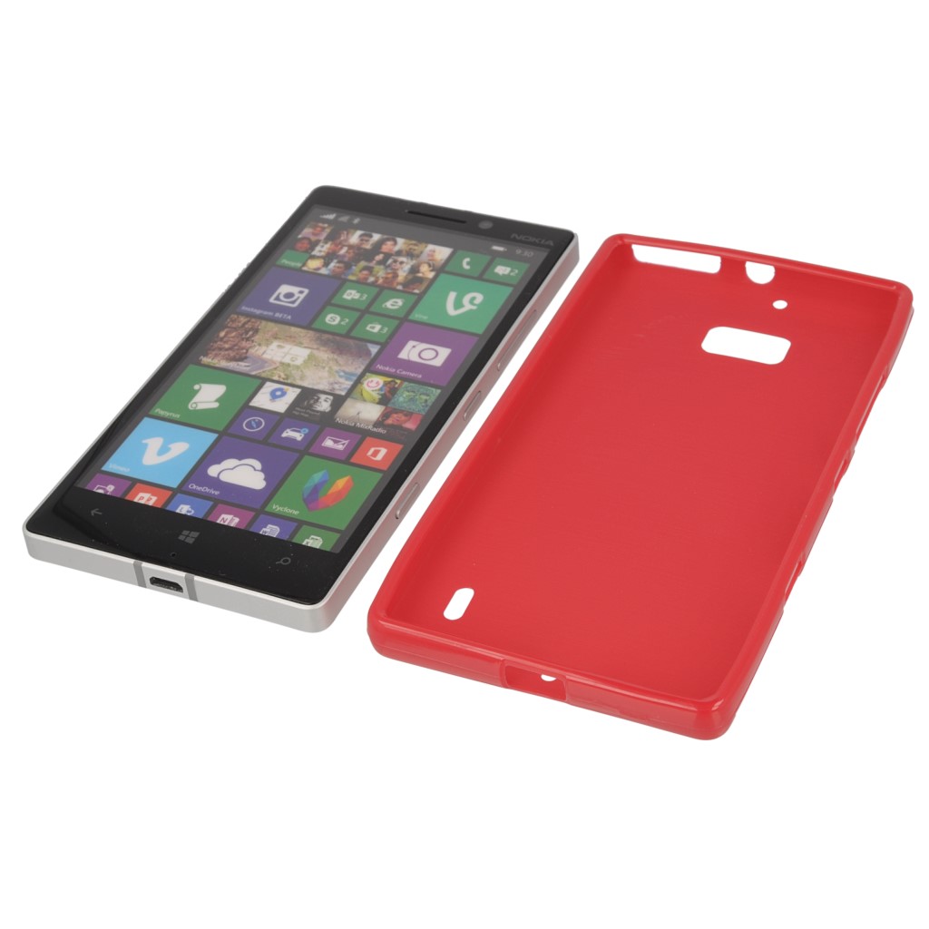 Pokrowiec silikonowe etui BACK CASE czerwone NOKIA Lumia 930 / 8