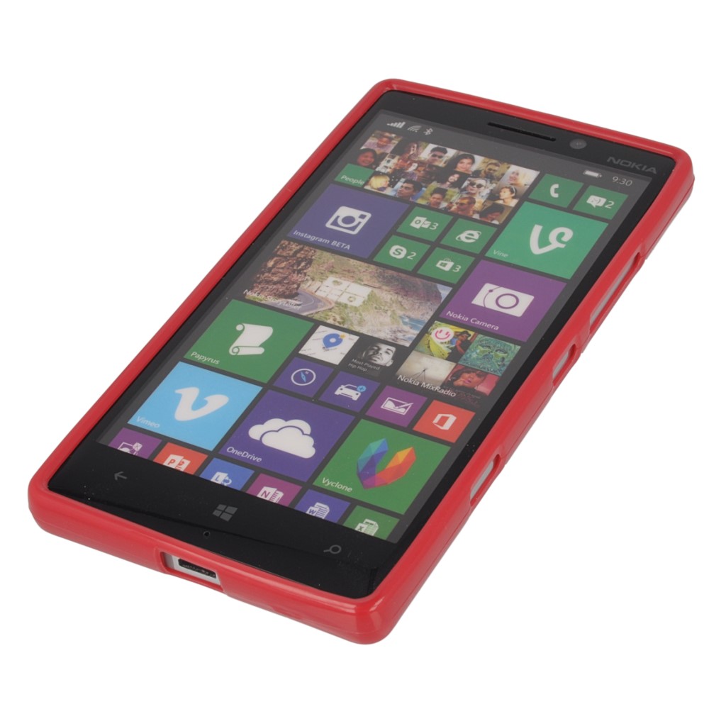Pokrowiec silikonowe etui BACK CASE czerwone NOKIA Lumia 930 / 5